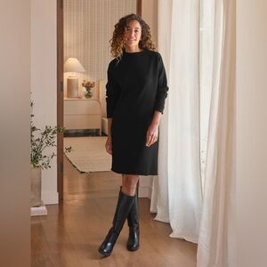 Frank & Eileen black Izzie sweatshirt party dress